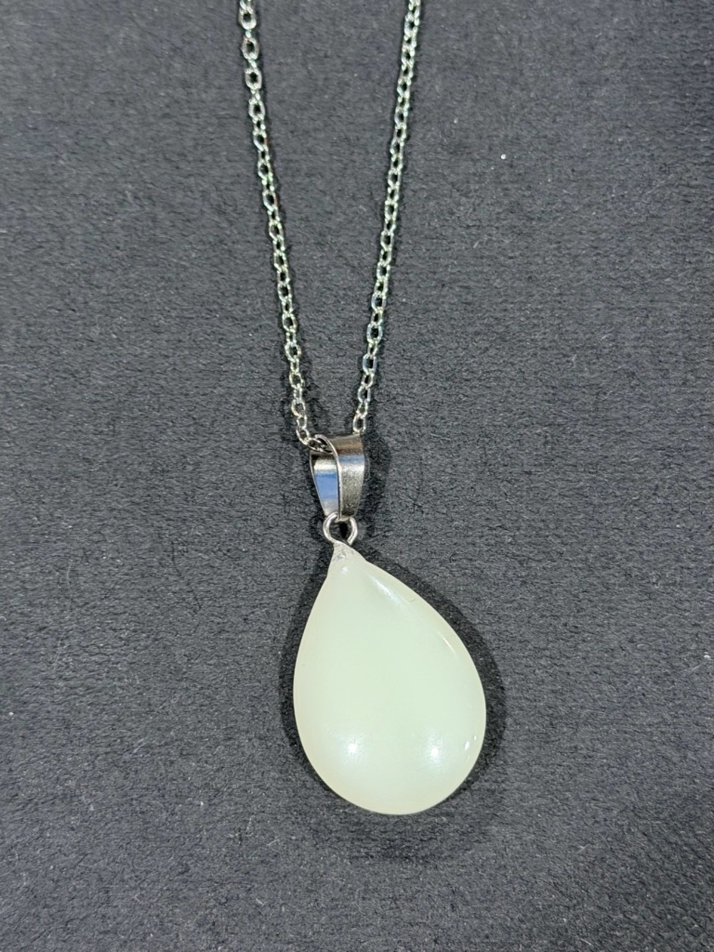 Teardrop Resin Pendant Necklace